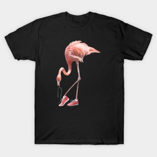 Flamingo and pink shoes T-Shirt